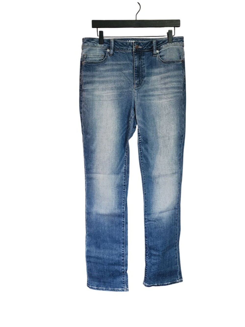 Lands' End Light Wash Straight Leg Denim Jeans Womens